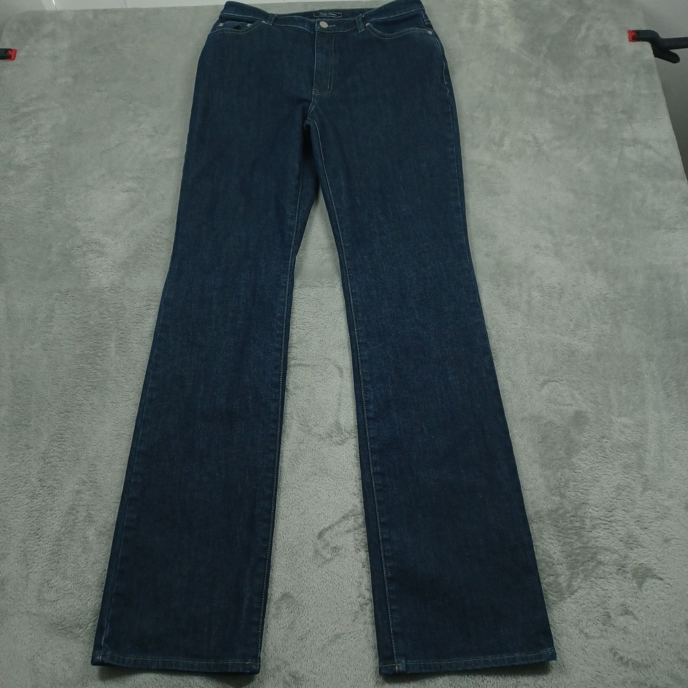 Indigo Palms Jeans Womens 10 Blue Denim Straight Casual‎ Preppy Pockets